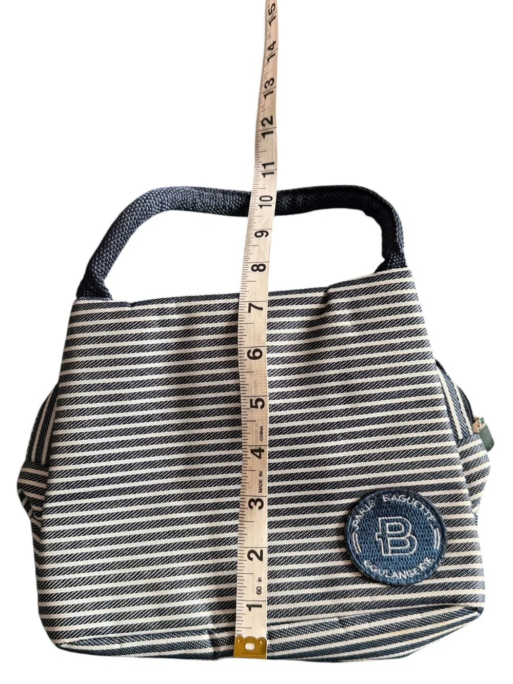 Paris Baguette Striped Navy and White Lunch Bag